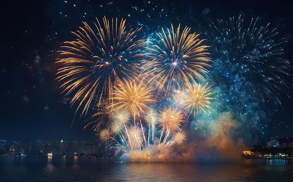 Happy New Year fireworks